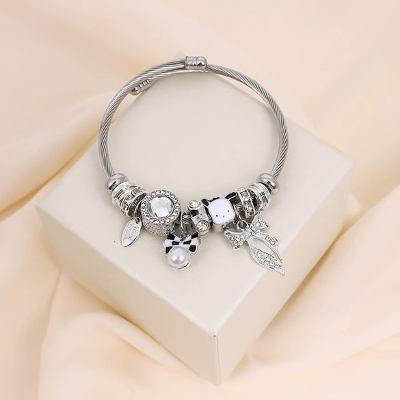 Wholesale Unisex Cartoon Characters Zinc Alloy Electroplated Bracelet Jewelry