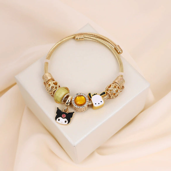 Wholesale Unisex Cartoon Characters Zinc Alloy Electroplated Bracelet Jewelry