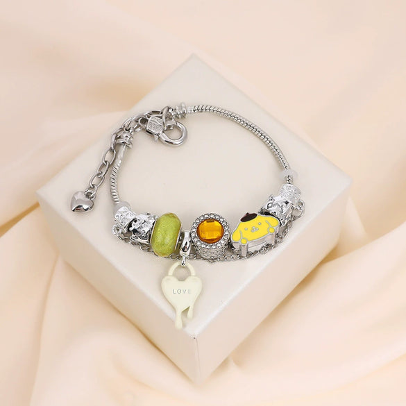 Wholesale Unisex Cartoon Characters Zinc Alloy Electroplated Bracelet Jewelry