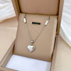 Wholesale Unisex Cartoon Geometric Electroplated Titanium Steel Heart Necklace