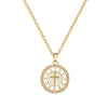 Wholesale Unisex Cartoon Minimalist Geometric Stainless Steel Copper Pendant Necklace