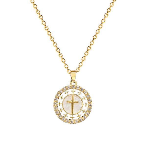 Wholesale Unisex Cartoon Minimalist Geometric Stainless Steel Copper Pendant Necklace