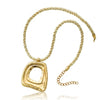 Wholesale Unisex Casual Geometric Alloy Electroplated Hollow Irregular Square Pendant Necklace With Rope Chain