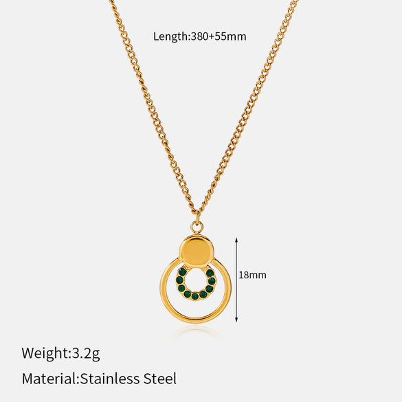 Wholesale Unisex Casual Geometric Stainless Steel Real Gold Plated Ushaped Chain Necklace