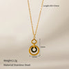 Wholesale Unisex Casual Geometric Stainless Steel Real Gold Plated Ushaped Chain Necklace