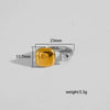 Wholesale Unisex Casual Geometric Titanium Steel Electroplated Spliced Open Ring Set With Water Drop And Triangle Design