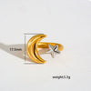 Wholesale Unisex Casual Geometric Titanium Steel Electroplated Spliced Open Ring Set With Water Drop And Triangle Design