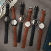 Wholesale Unisex Casual Hollow Dial Quartz Watch Alloy Case Imitation Leather Strap Stainless Steel Buckle Round Dial