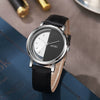 Wholesale Unisex Casual Hollow Dial Quartz Watch Alloy Case Imitation Leather Strap Stainless Steel Buckle Round Dial