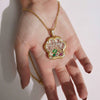 Wholesale Unisex Cat Claw Zircon Opening And Closing Pendant Light Luxury Style Copper 14K Gold Plated Jewelry