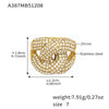 Wholesale Unisex Cold Style Geometric Electroplated Stainless Steel Eggshaped Ring Accessories