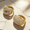 Wholesale Unisex Cold Style Geometric Electroplated Stainless Steel Eggshaped Ring Accessories