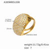Wholesale Unisex Cold Style Geometric Electroplated Stainless Steel Eggshaped Ring Accessories