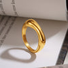 Wholesale Unisex Cold Style Irregular Geometric Titanium Steel Electroplated Ring