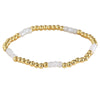 Wholesale Unisex Copper Goldplated Round Beads Cross Bead Bracelet Set Ins Style Geometric Design