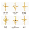 Wholesale Unisex Cross Birth Flower Necklace With Ochain Copper And Titanium Steel Electroplated