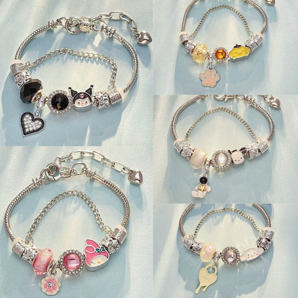Wholesale Unisex Cute Cartoon Animal Zodiac Zinc Alloy Electroplated Bracelet For Children