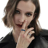 Wholesale Unisex Diamondshaped Rotatable Stressrelief Titanium Steel Ring With Geometric Design And Electroplating