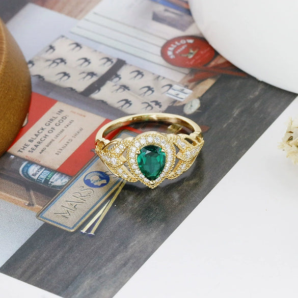 Wholesale Unisex Drop Shape Electroplated S925 Sterling Silver Ring