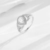 Wholesale Unisex Drop Shape Electroplated S925 Sterling Silver Ring