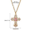 Wholesale Unisex Electroplated Gold Stainless Steel Cross Pendant Necklace