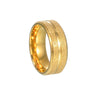Wholesale Unisex Electroplated Sand Gold Stainless Steel Ring