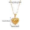 Wholesale Unisex Electroplated Stainless Steel And Gold Heartshaped Cross Chain Pendant Necklace