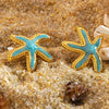 Wholesale Unisex Electroplated Stainless Steel Animal Starfish Oil Drip Earrings