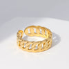 Wholesale Unisex Electroplated Stainless Steel Chain Ring
