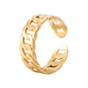 Wholesale Unisex Electroplated Stainless Steel Chain Ring