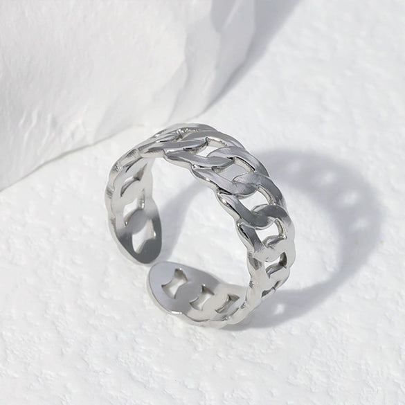 Wholesale Unisex Electroplated Stainless Steel Chain Ring