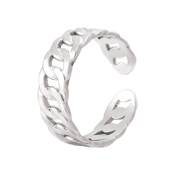 Wholesale Unisex Electroplated Stainless Steel Chain Ring