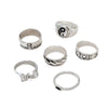 Wholesale Unisex Electroplated Zinc Alloy Rings With Geometric Eight Trigrams Poker And Heartshaped Designs