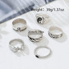 Wholesale Unisex Electroplated Zinc Alloy Rings With Geometric Eight Trigrams Poker And Heartshaped Designs