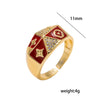 Wholesale Unisex Enamel Ring With Highend Zircon Gold Plated Copper Drip Oil Processing Plants And Flowers Pattern Retro Palace Style Openended Index Finger Ring
