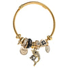 Wholesale Unisex Fashion Animal Diamond Inlaid Titanium Steel Bracelet With Dolphin Pendant