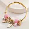 Wholesale Unisex Fashion Animal Style Electroplated Beaded Bee Diamond Pendant Bracelet Made Of Alloy And Stainless Steel