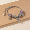 Wholesale Unisex Fashion Copper Alloy Bracelet With Electroplated Flower Bow Geometric Pendant