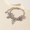 Wholesale Unisex Fashion Copper Alloy Bracelet With Electroplated Flower Bow Geometric Pendant
