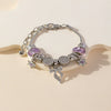 Wholesale Unisex Fashion Copper Alloy Bracelet With Electroplated Flower Bow Geometric Pendant