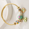 Wholesale Unisex Fashion Diamond Exquisite Beaded Leaves Alloy Bracelet
