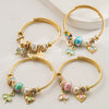 Wholesale Unisex Fashion Diamond Exquisite Beaded Leaves Alloy Bracelet