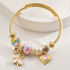 Wholesale Unisex Fashion Diamond Exquisite Beaded Leaves Alloy Bracelet