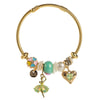 Wholesale Unisex Fashion Diamond Exquisite Beaded Leaves Alloy Bracelet