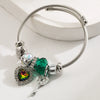 Wholesale Unisex Fashion Diamond Heart Elephant Love Adjustable Bracelet Made Of Alloy