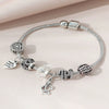Wholesale Unisex Fashion Electroplated Alloy Bracelet With Heart Shaped And Animal Zodiac Letter Number Text Patterns