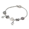 Wholesale Unisex Fashion Electroplated Alloy Bracelet With Heart Shaped And Animal Zodiac Letter Number Text Patterns