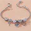 Wholesale Unisex Fashion Electroplated Copper Bracelet With Heart Bow Geometric Letter Pendant