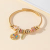 Wholesale Unisex Fashion Geometric Electroplated Stainless Steel Alloy Bracelet With Devil's Eye And Tree Of Life Pendant
