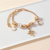 Wholesale Unisex Fashion Geometric Heart Flowers Bow Copper Alloy Electroplated Bracelet Pendant Accessories